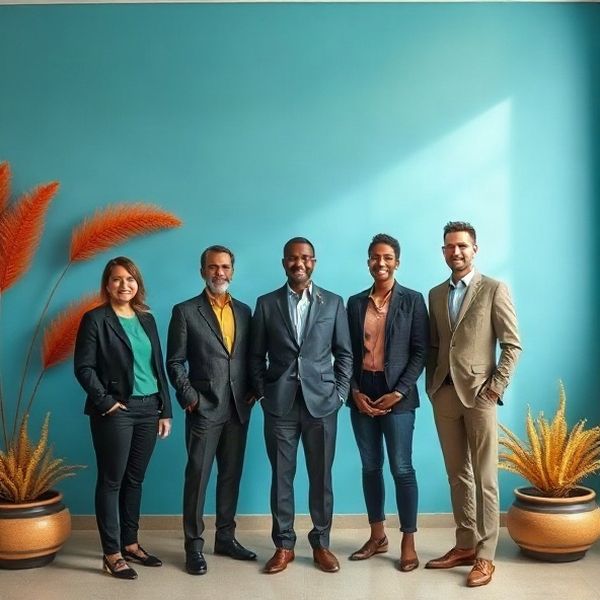 Mintjmint team of five professionals in a bright Garissa office
